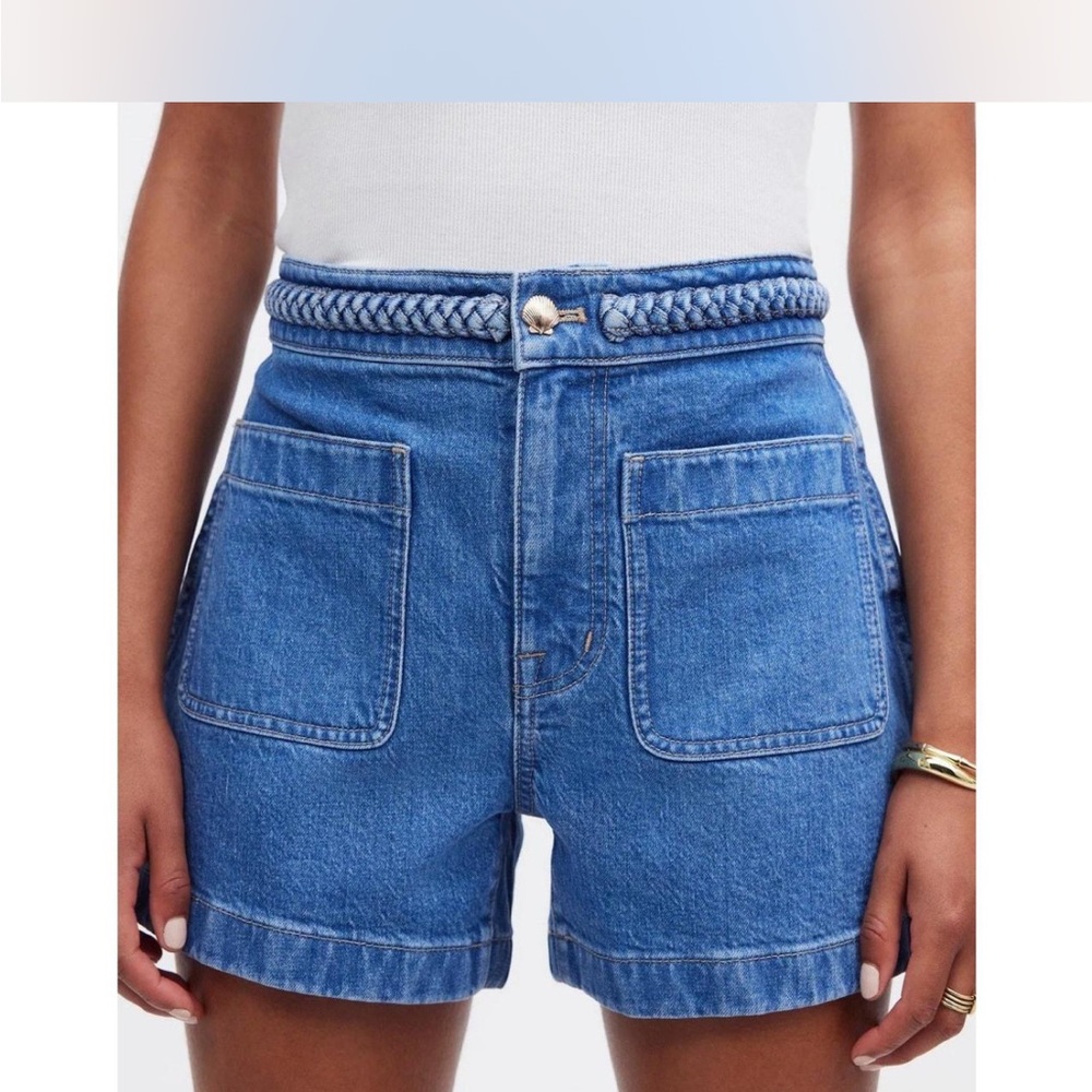 Madewell x Lisa Says Gah seashell denim shorts